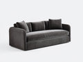 Zweisitzer Sofa mit samtigem Stoffbezug 218 x 94 x 84 cm - Anthrazit - Modernes Design für Wohnzimmer