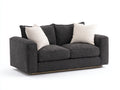 Zweisitzer Sofa mit Stoffpolsterung 198 x 100 x 88 cm - Anthrazit - Modernes Design für Wohnzimmer
