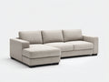 Ecksofa mit Ottomane und strukturiertem Stoffbezug 290 x 170 x 88 cm - Beige - Modernes Design für Wohnzimmer