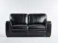 Zweisitzer Sofa mit Kunstlederpolsterung 172 x 91 x 89 cm - Schwarz - Klassisches Design für Wohnzimmer
