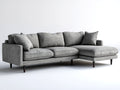 Ecksofa mit Stoffbezug 275 x 165 x 84 cm - Grau - Moderne Loungeform für Wohnzimmer und offene Wohnbereiche