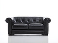 Zweisitzer Sofa aus Kunstleder 180 x 90 x 78 cm - Schwarz - Chesterfield-Design mit Knopfheftung