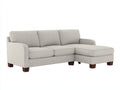 Ecksofa mit Ottomane und strukturiertem Stoffbezug 275 x 165 x 90 cm - Hellbeige - Zeitloses Design für Wohnzimmer
